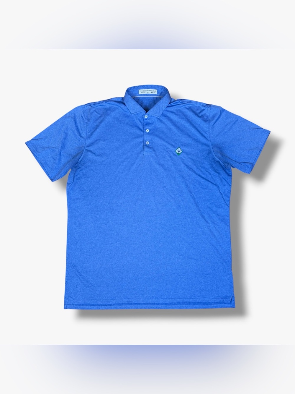 Holderness & Bourne Shirt Blue Golf Polo Logo Performance Anderson Sz XL